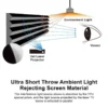 VIVIDSTORM S PRO Motorized Tension Floor Rising UST ALR Projector Screen - Image 7